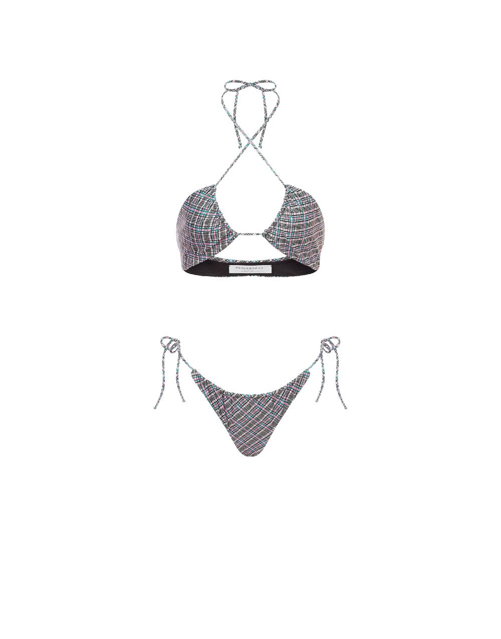 Philosophy Di Lorenzo Serafini Bikini con stampa Check Negozi Online