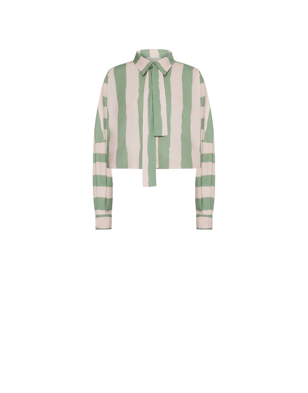 Philosophy Di Lorenzo Serafini Camicia crop a righe in cotone stretch Saldi