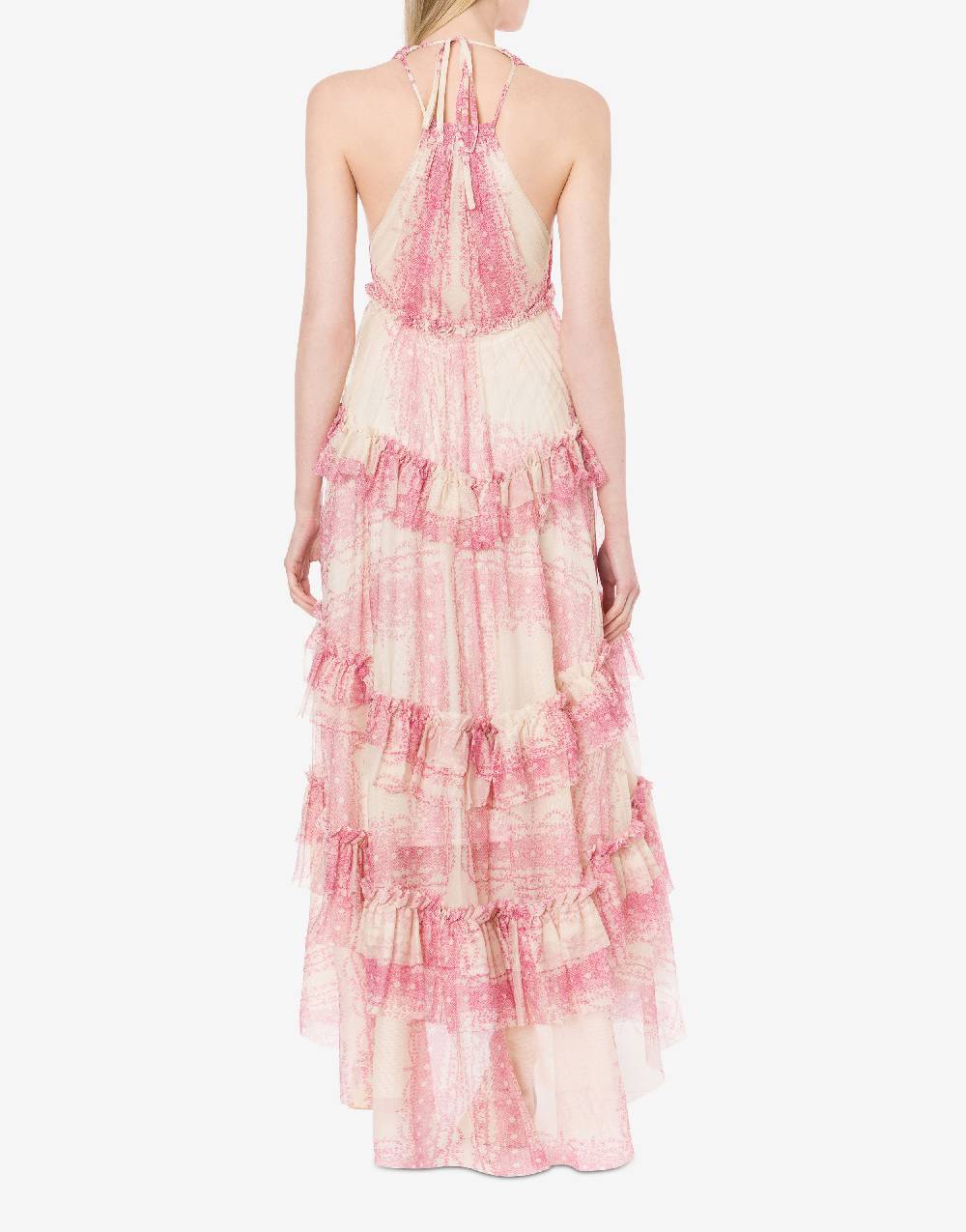 Philosophy Di Lorenzo Serafini Abito a balze in tulle stampato 2025