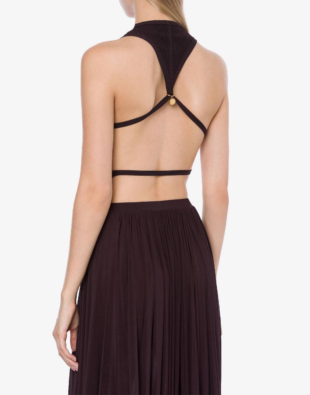 Philosophy Di Lorenzo Serafini Top crop a costine stretch con piercing Shopping Online