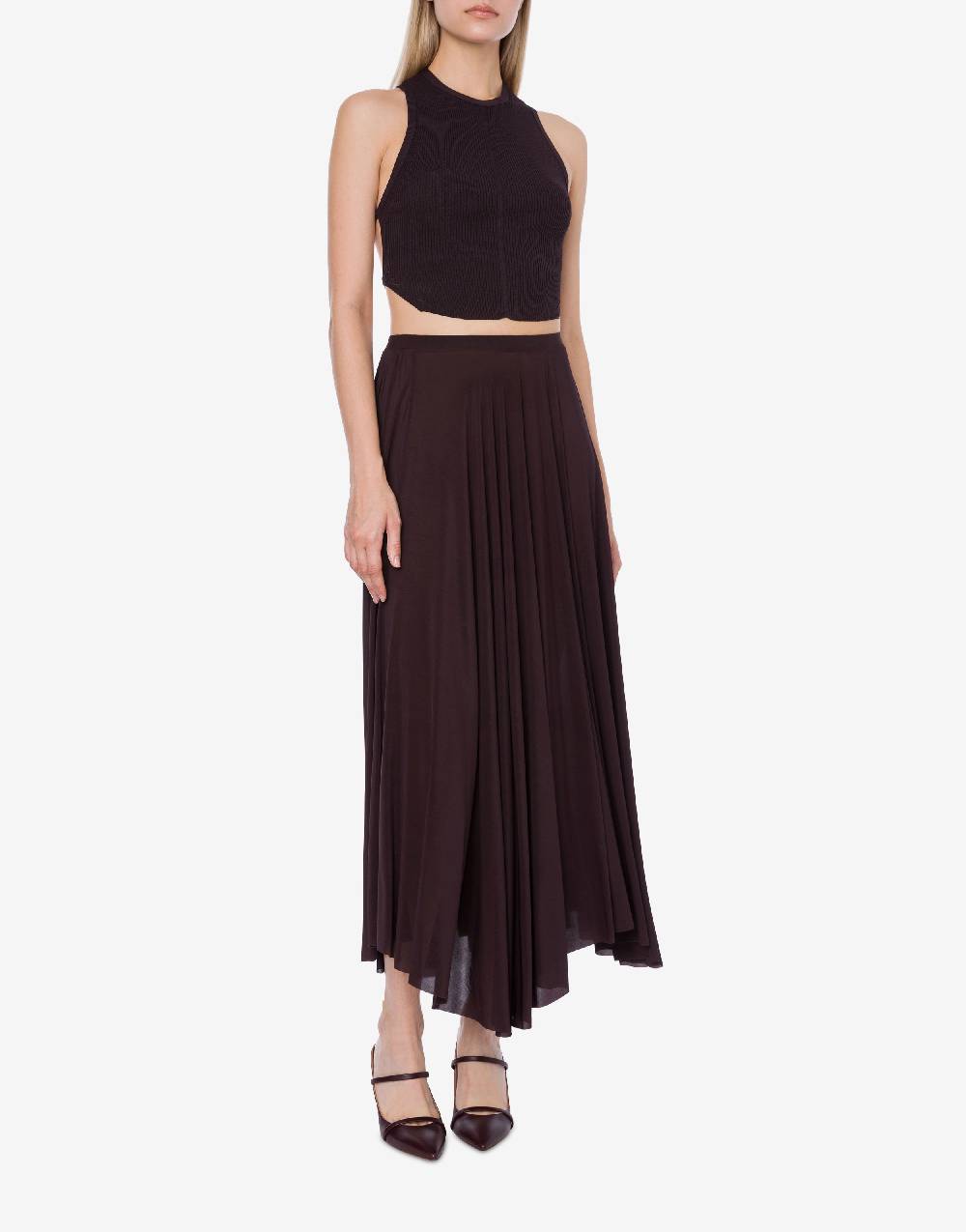 Philosophy Di Lorenzo Serafini Top crop a costine stretch con piercing Shopping Online
