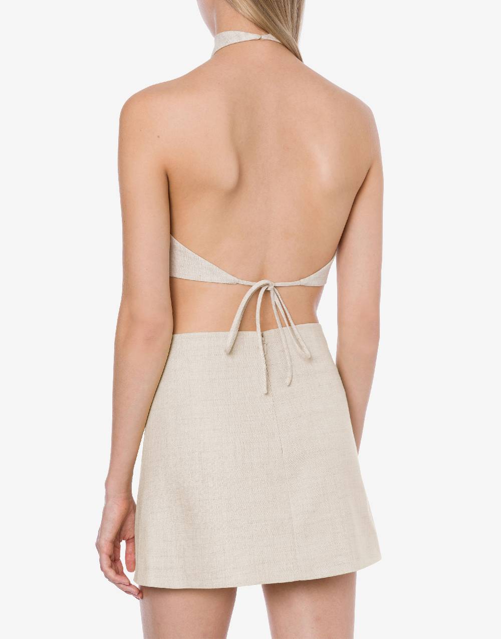Philosophy Di Lorenzo Serafini Crop top in tela di misto lino Sottocosto