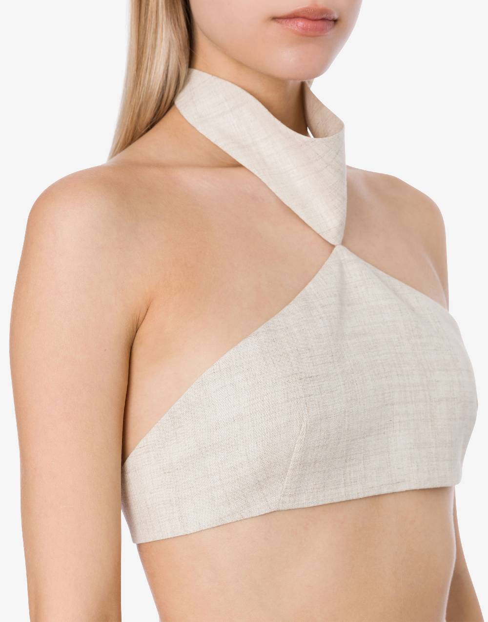 Philosophy Di Lorenzo Serafini Crop top in tela di misto lino Sottocosto