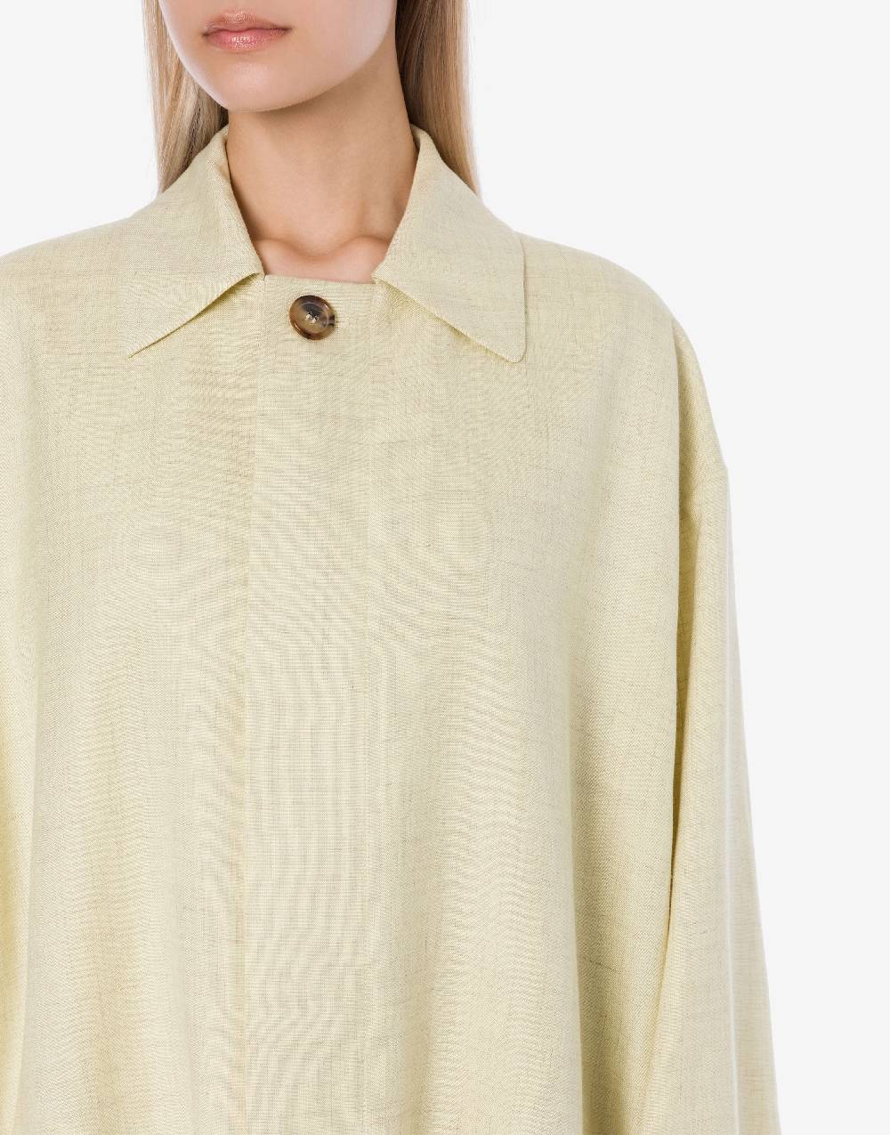Philosophy Di Lorenzo Serafini Cappotto leggero in tela di misto lino In Vendita