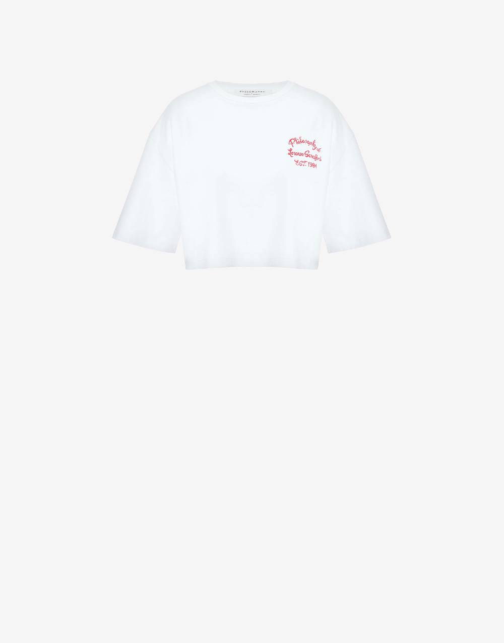 Philosophy Di Lorenzo Serafini T-shirt cropped con stampa logo Vendite Flash