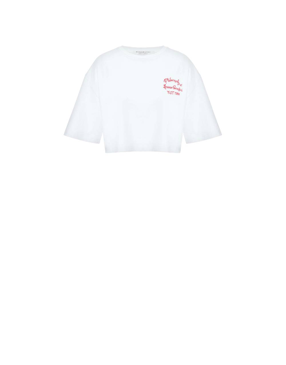 Philosophy Di Lorenzo Serafini T-shirt cropped con stampa logo Vendite Flash