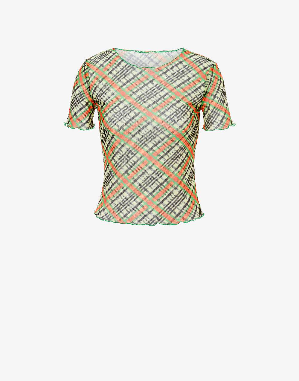 Philosophy Di Lorenzo Serafini T-shirt beachwear in tulle Check Negozio