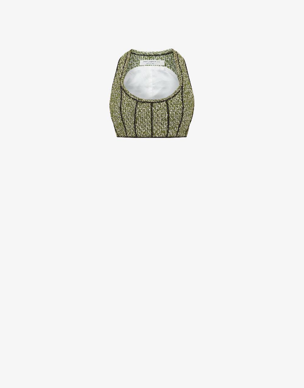 Philosophy Di Lorenzo Serafini Micro top in stuoia bouclé In Saldo