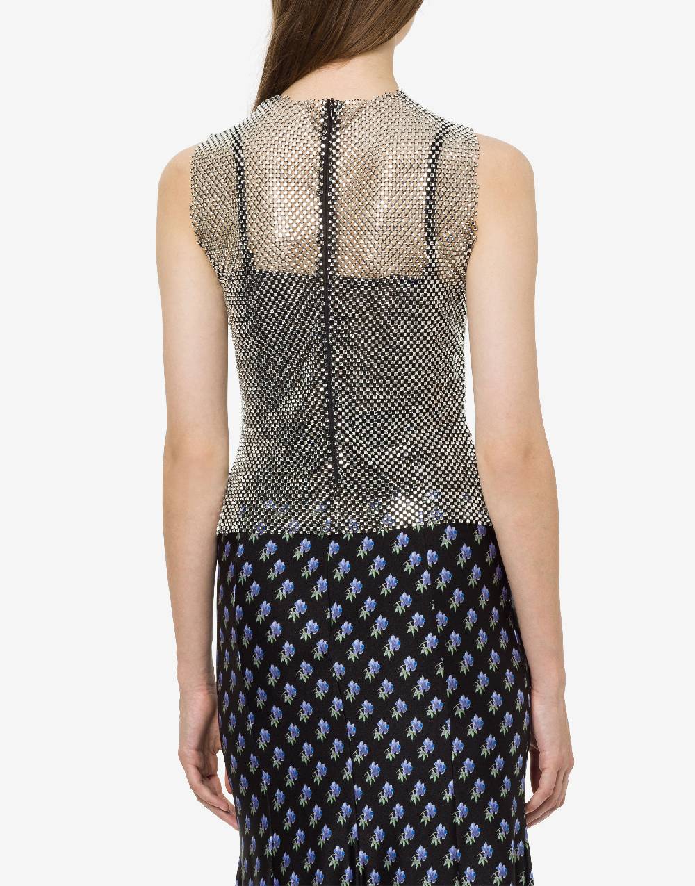 Philosophy Di Lorenzo Serafini Crop top in rete con strass 2025