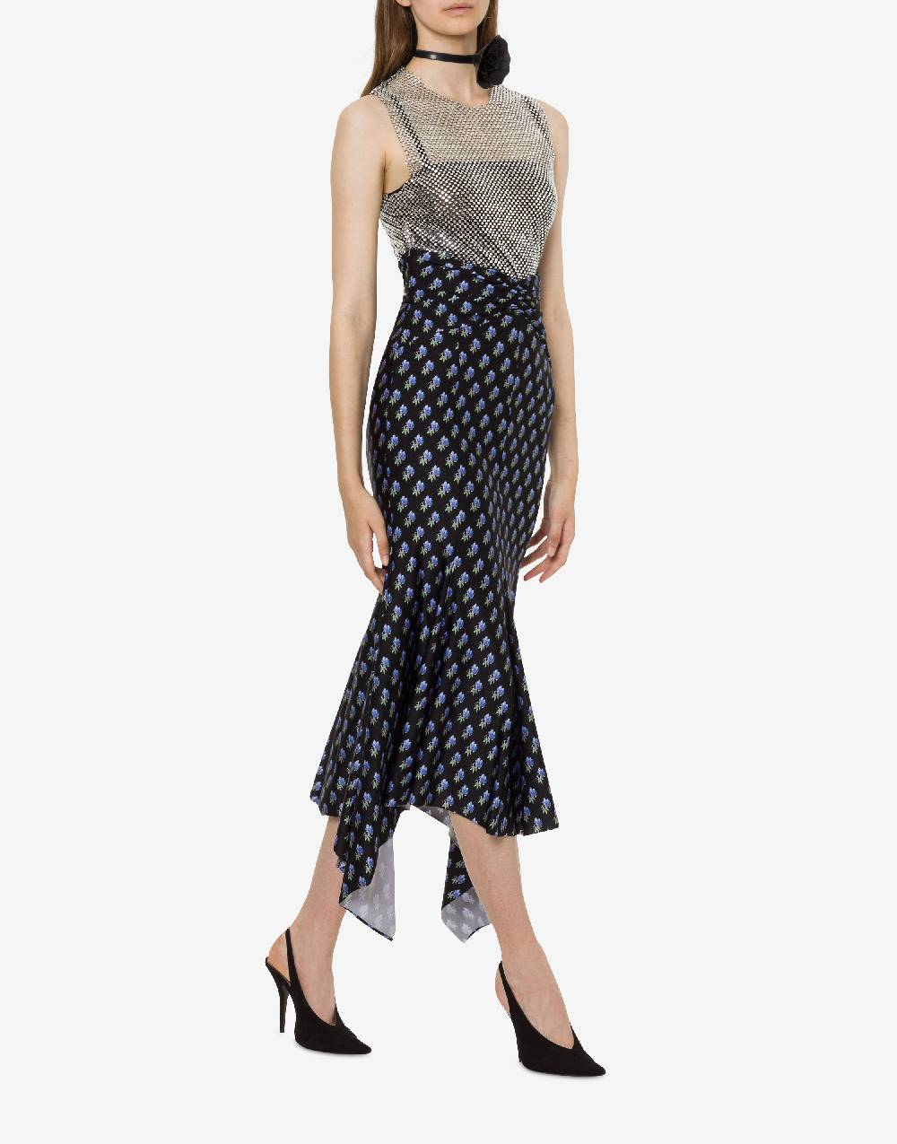 Philosophy Di Lorenzo Serafini Crop top in rete con strass 2025