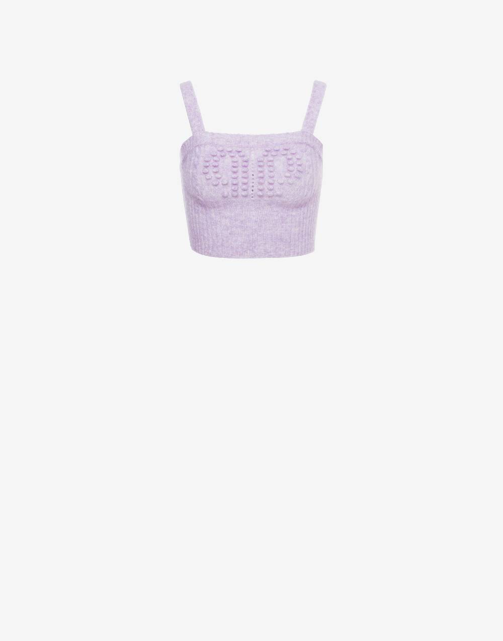 Philosophy Di Lorenzo Serafini Crop top in baby alpaca e lana Doppia P