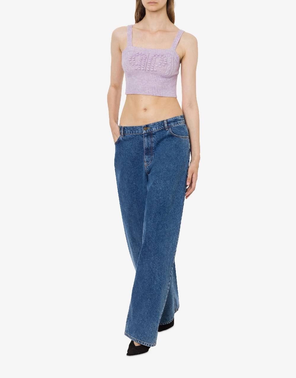Philosophy Di Lorenzo Serafini Crop top in baby alpaca e lana Doppia P Italy