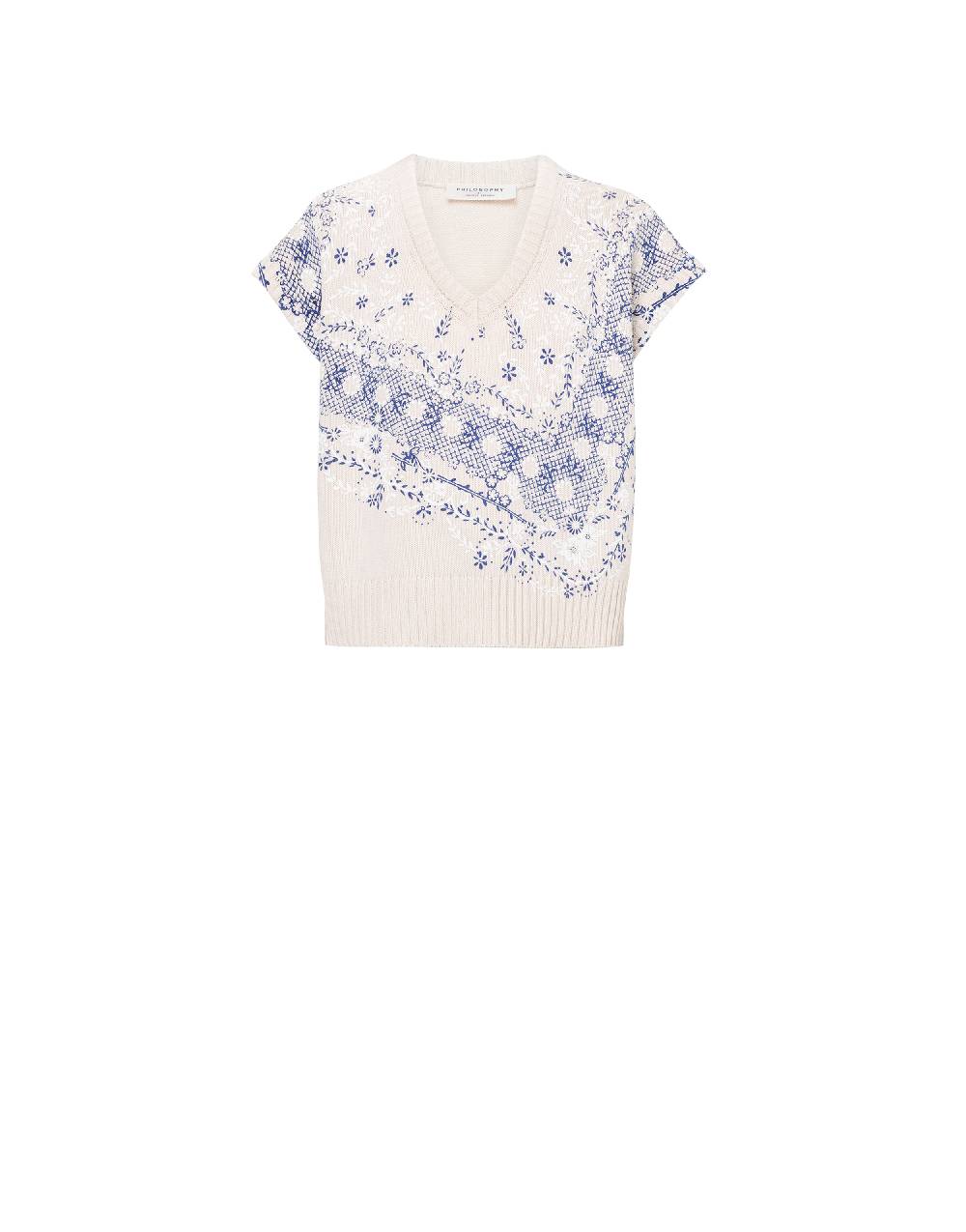 Philosophy Di Lorenzo Serafini Top in maglia con stampa Italia