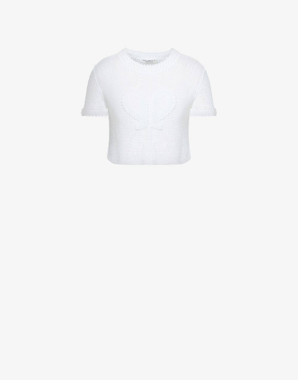 Philosophy Di Lorenzo Serafini Maglia crop in rete stretch Doppia P In Linea