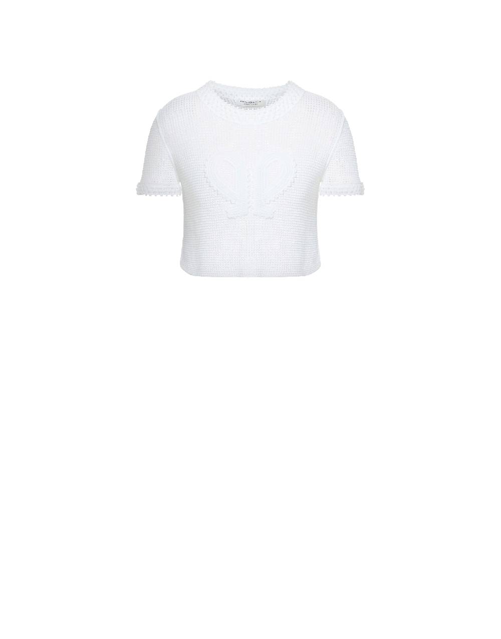 Philosophy Di Lorenzo Serafini Maglia crop in rete stretch Doppia P In Linea
