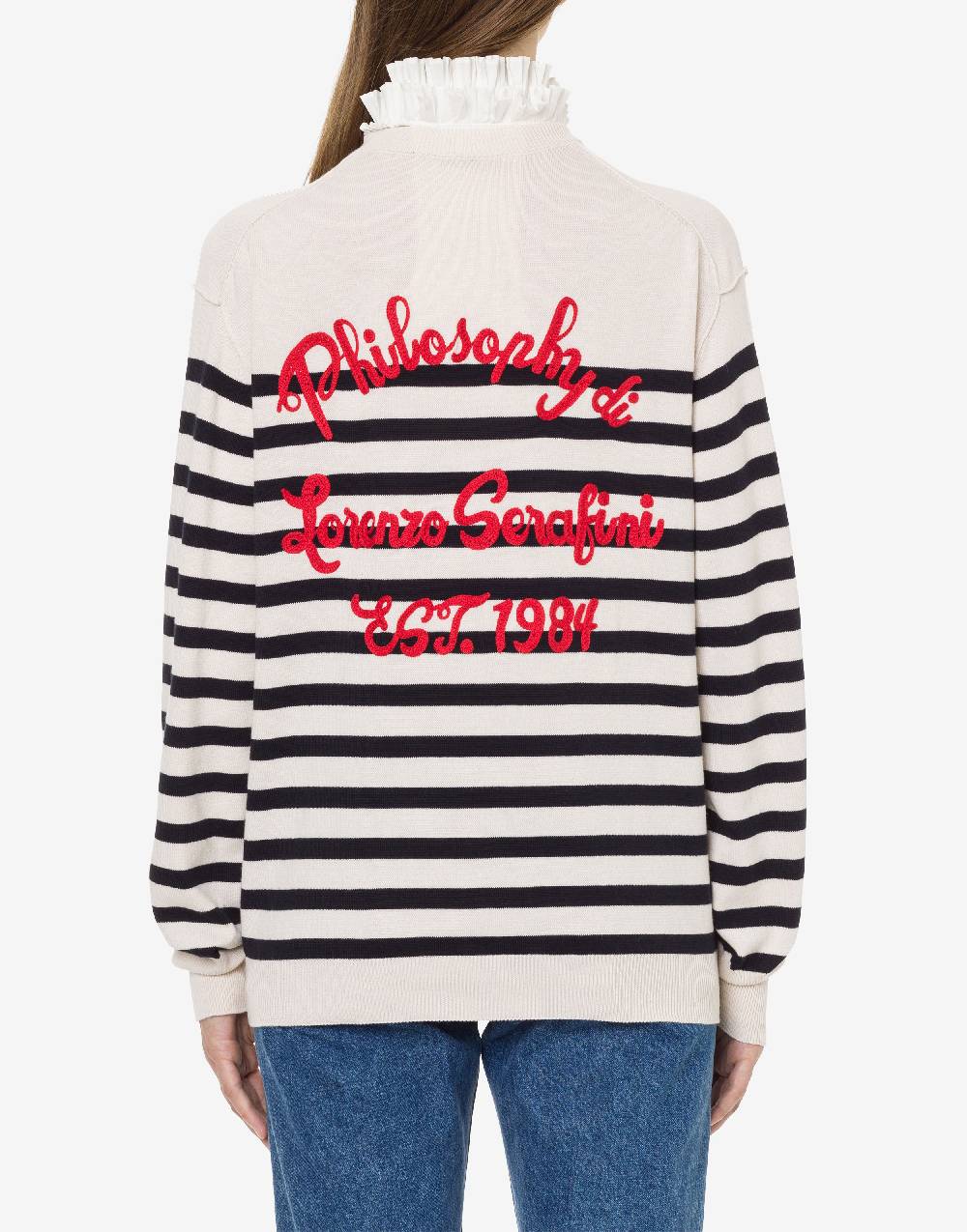 Philosophy Di Lorenzo Serafini Cardigan a righe in lana e cotone Nuovo