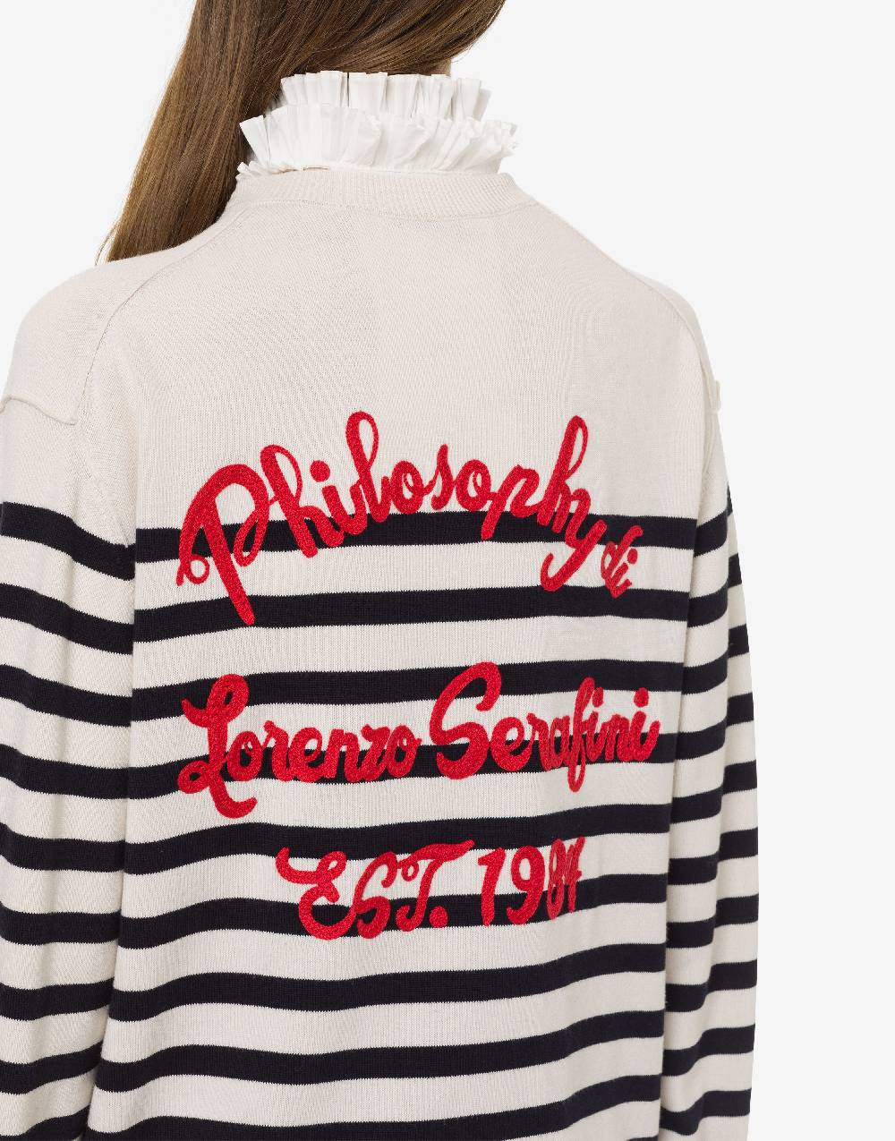 Philosophy Di Lorenzo Serafini Cardigan a righe in lana e cotone Nuovo