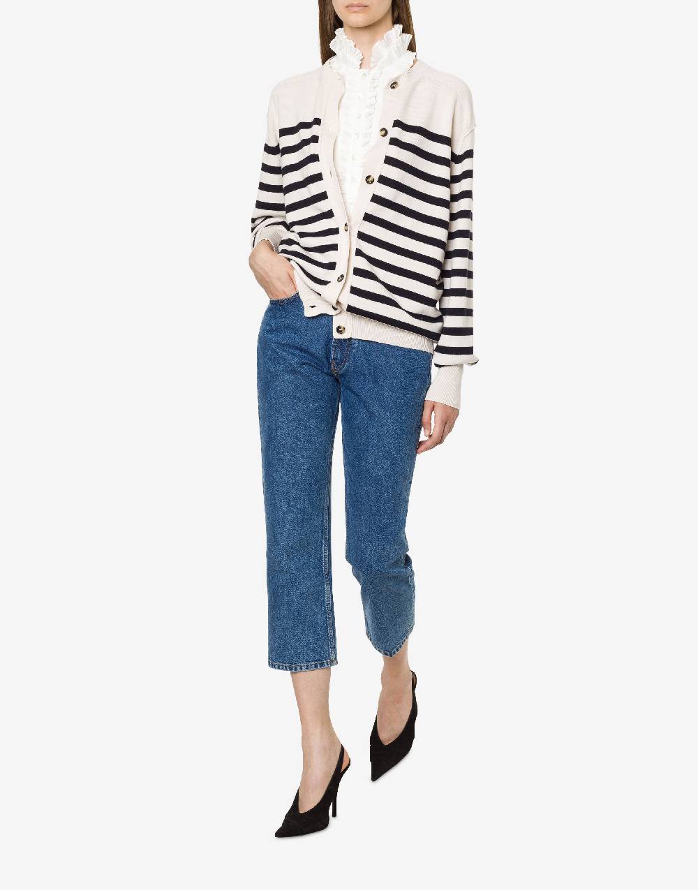 Philosophy Di Lorenzo Serafini Cardigan a righe in lana e cotone Nuovo