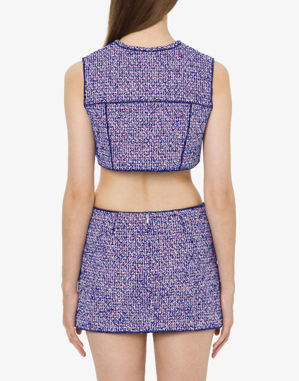 Philosophy Di Lorenzo Serafini Gilet crop in stuoia bouclé Promozione