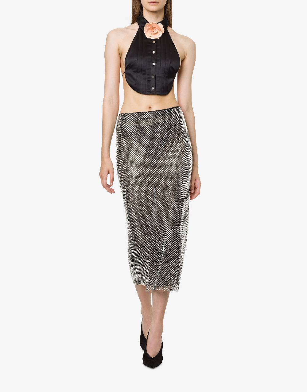 Philosophy Di Lorenzo Serafini Top crop in duchesse Pezzi Unici