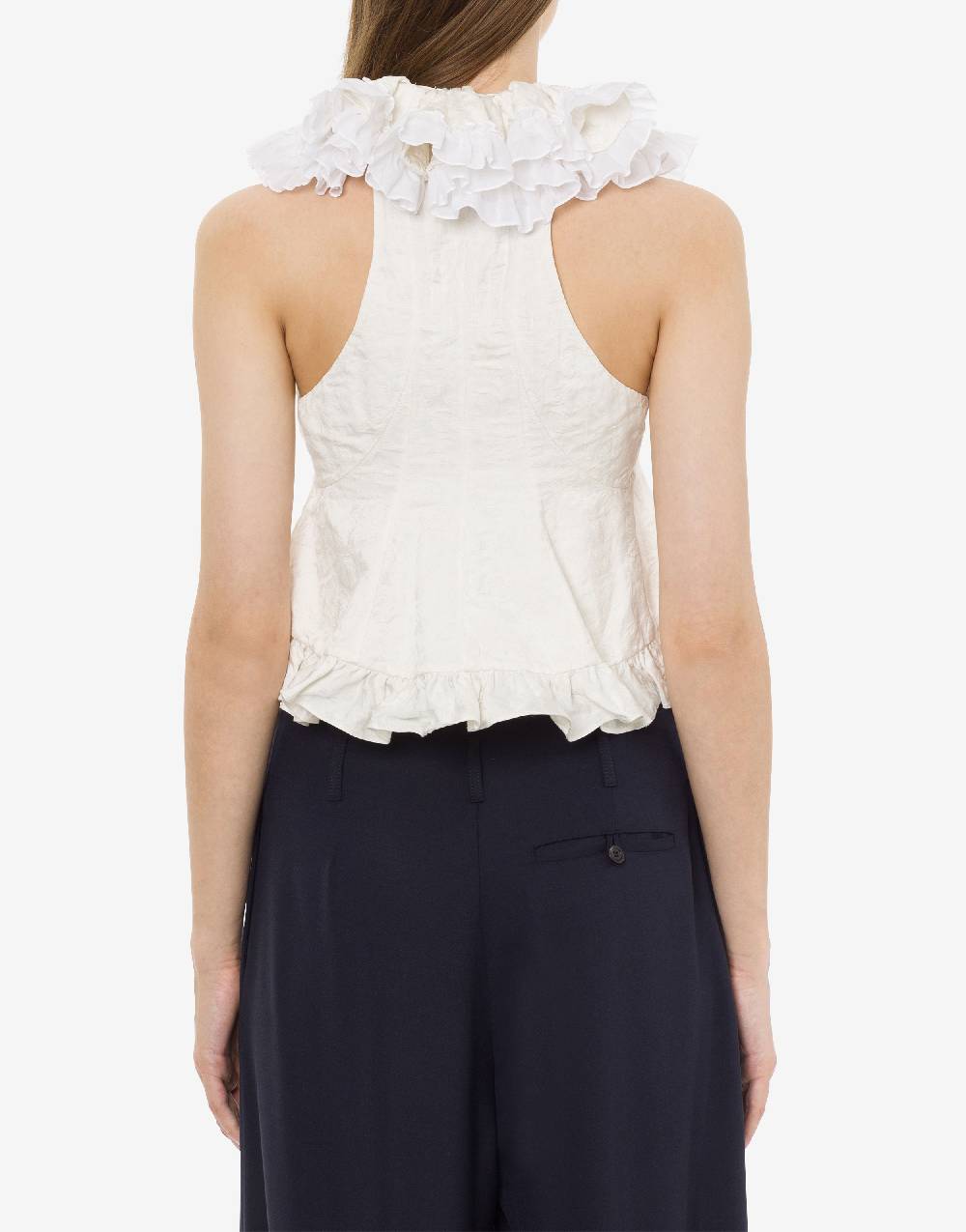 Philosophy Di Lorenzo Serafini Gilet crop in cotone jacquard Negozi Online
