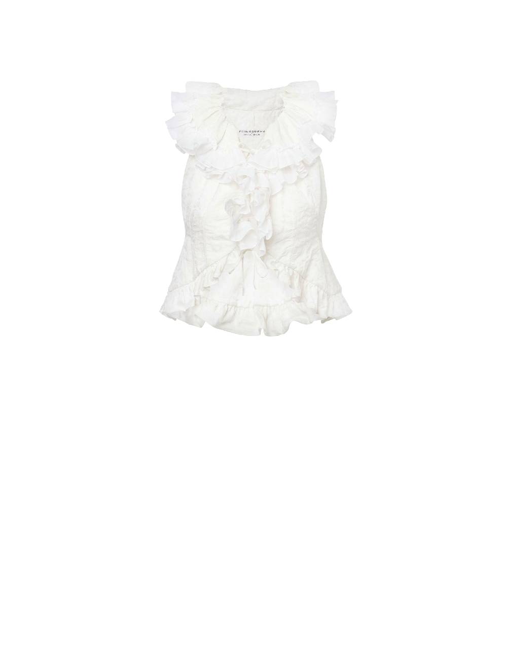 Philosophy Di Lorenzo Serafini Gilet crop in cotone jacquard Negozi Online