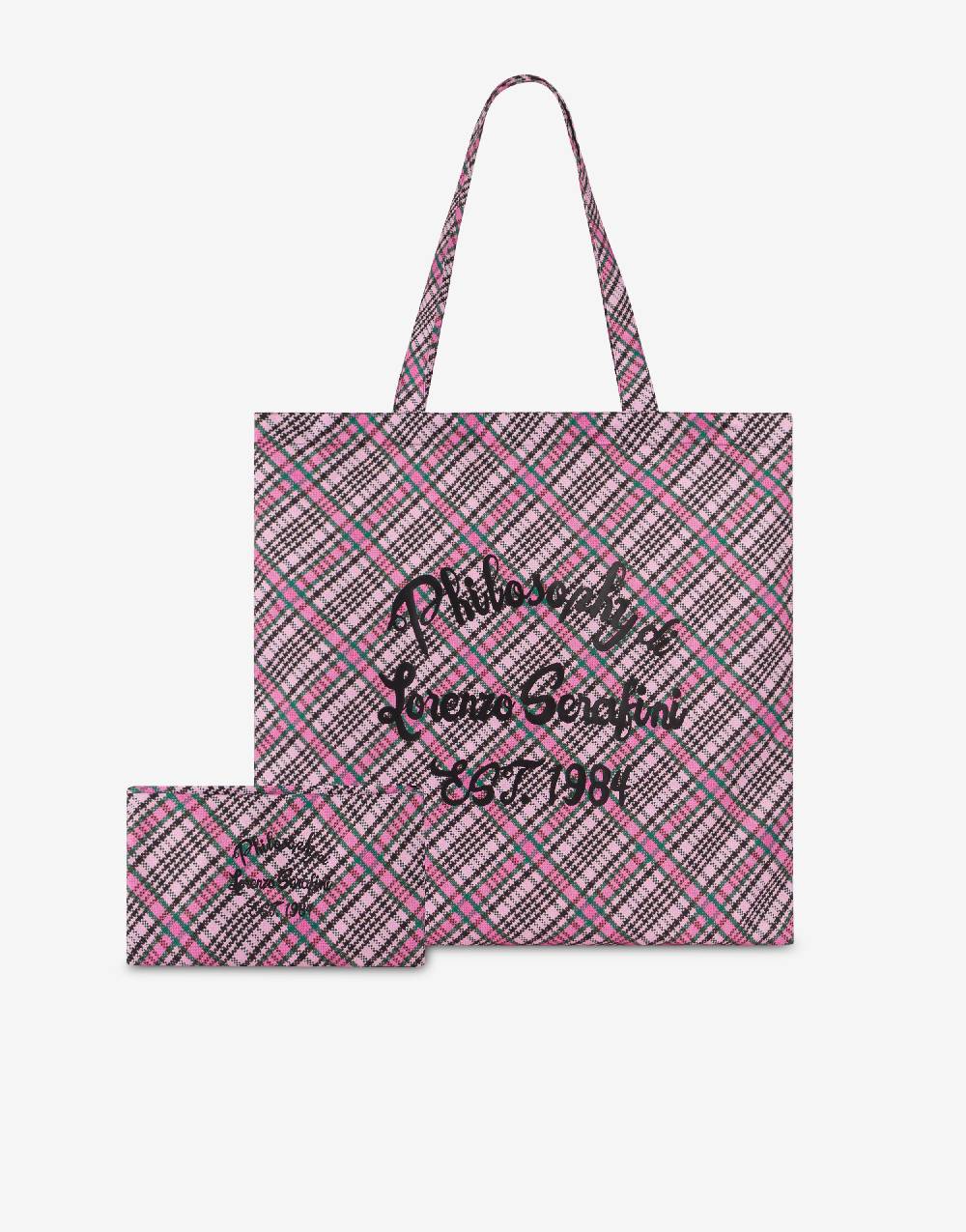 Philosophy Di Lorenzo Serafini Shopper beachwear con stampa Check Fino Al -60%