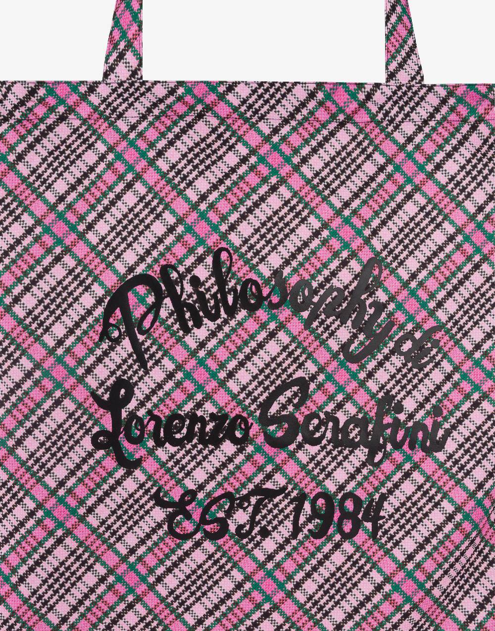 Philosophy Di Lorenzo Serafini Shopper beachwear con stampa Check Fino Al -60%