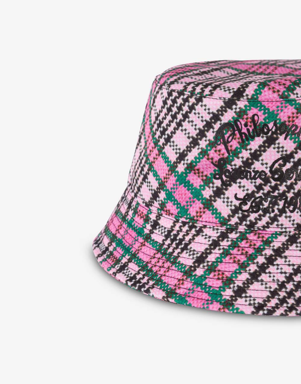 Philosophy Di Lorenzo Serafini Cappello beachwear con stampa Check Sottocosto