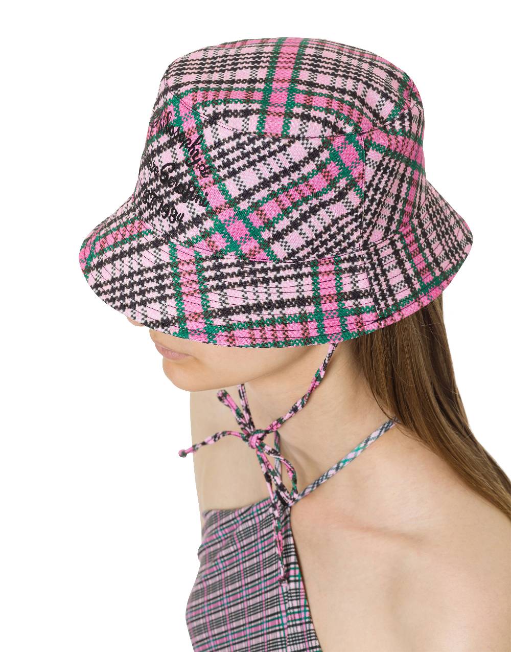 Philosophy Di Lorenzo Serafini Cappello beachwear con stampa Check Sottocosto