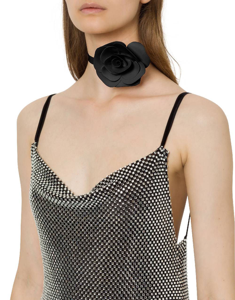 Philosophy Di Lorenzo Serafini Choker con fiore in latex Vendite Flash