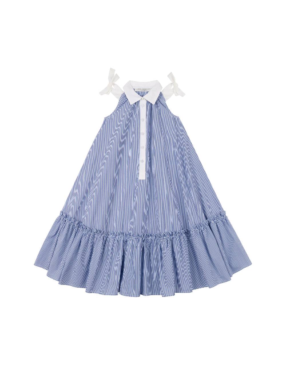 Philosophy Di Lorenzo Serafini Kids abito in popeline rigato con fiocchi In Vendita