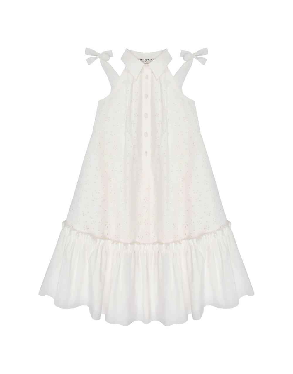 Philosophy Di Lorenzo Serafini Kids abito ad A in cotone con motivo floreale Offerte