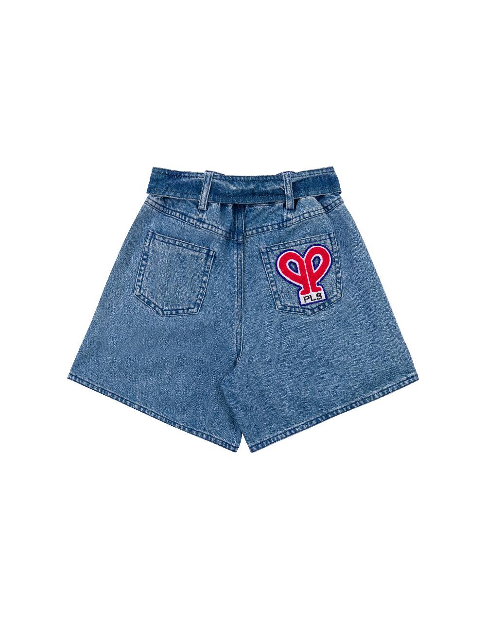Philosophy Di Lorenzo Serafini Kids short in denim con patch 'doppia P' Fornitura limitata