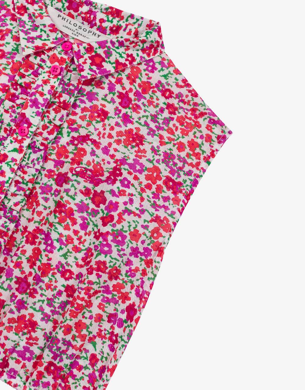 Philosophy Di Lorenzo Serafini Kids top in cotone con stampa fiori Nuova