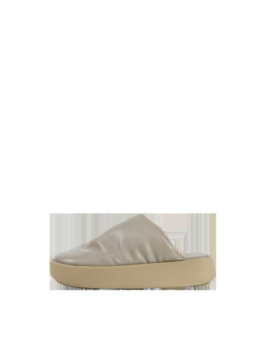 Piumestudio Sabot Sky + Fur Toupe