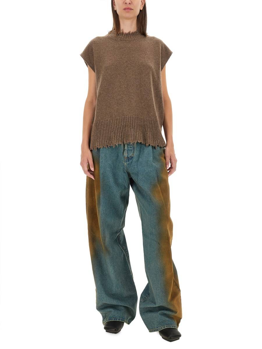 UMA WANG TOP SLV IN CASHMERE Vendita