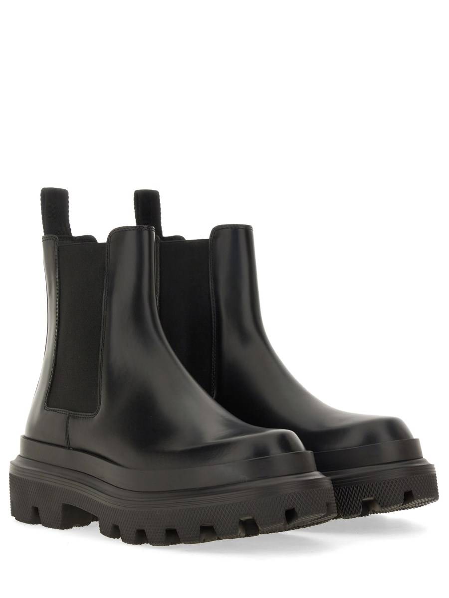 DOLCE & GABBANA STIVALE IN PELLE SPAZZOLATA Offerta