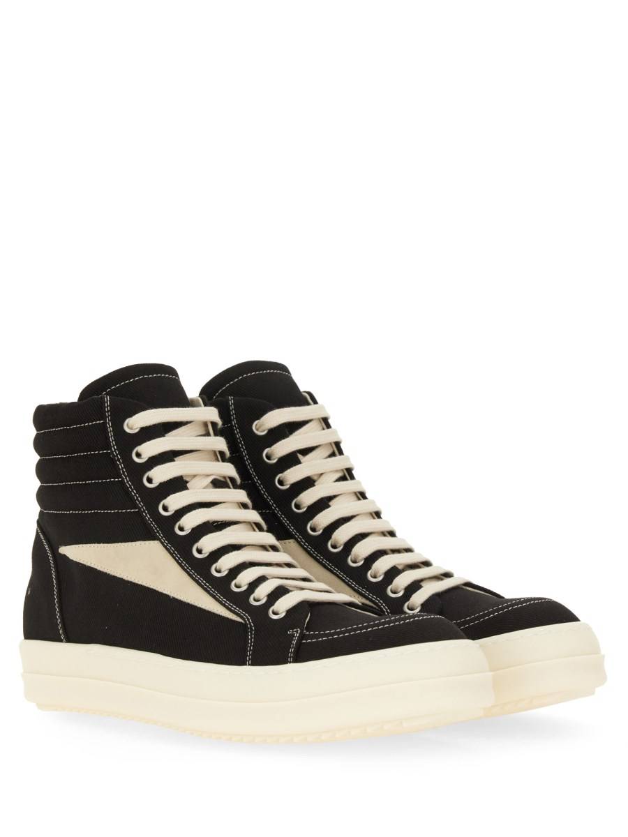 RICK OWENS DRKSHDW SNEAKER VINTAGE HIGH IN DENIM DI COTONE Vendita Economica