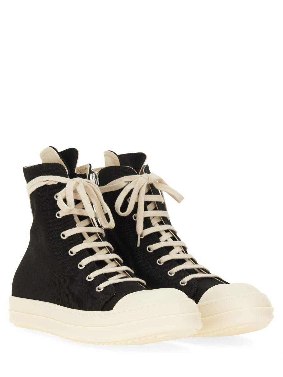 RICK OWENS DRKSHDW SNEAKER ALTA IN DENIM DI COTONE Saldi Di Fabbrica