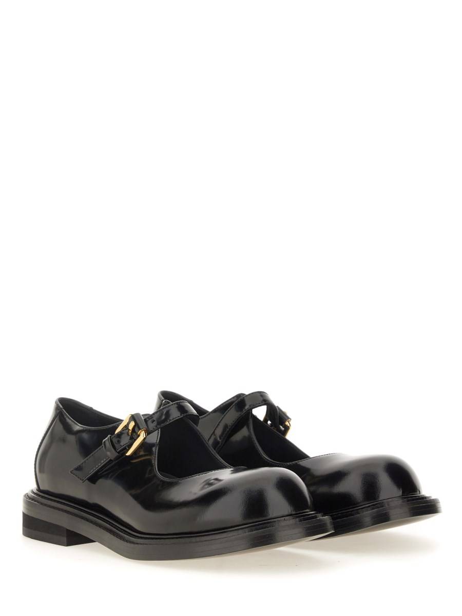 MOSCHINO MOCASSINO "OLIVE" IN PELLE In Saldo