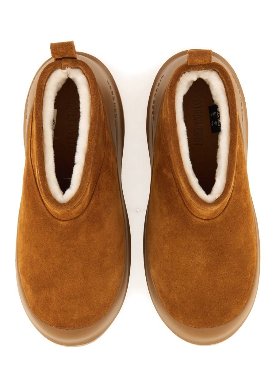 MOON BOOT STIVALE LUNA LOW IN PELLE SCAMOSCIATA Spedizione Gratuita