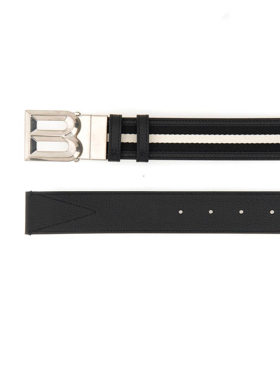 BALLY CINTURA B BOLD REVERSIBILE IN TESSUTO Online