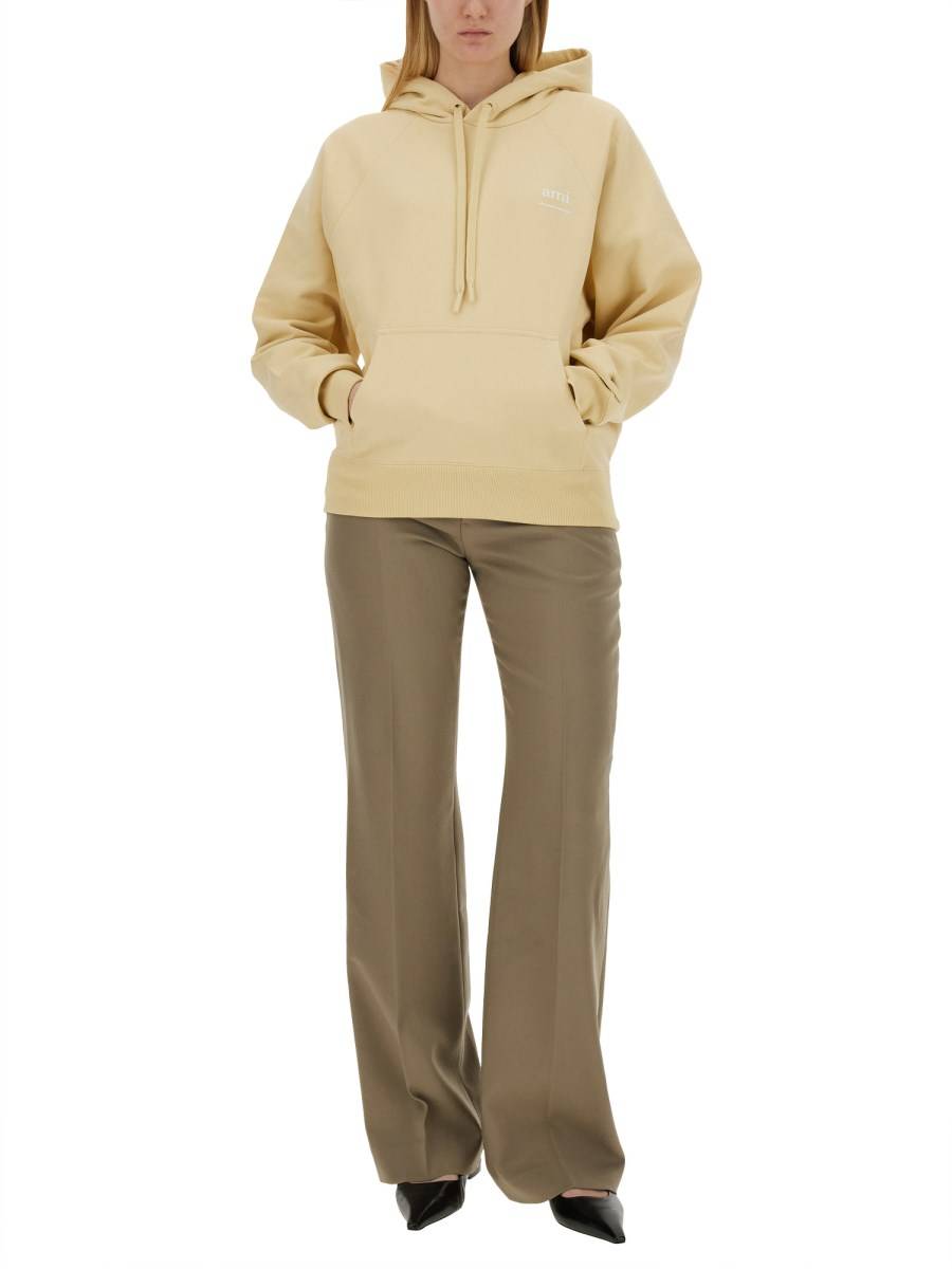 AMI PARIS FELPA IN COTONE CON LOGO Moda