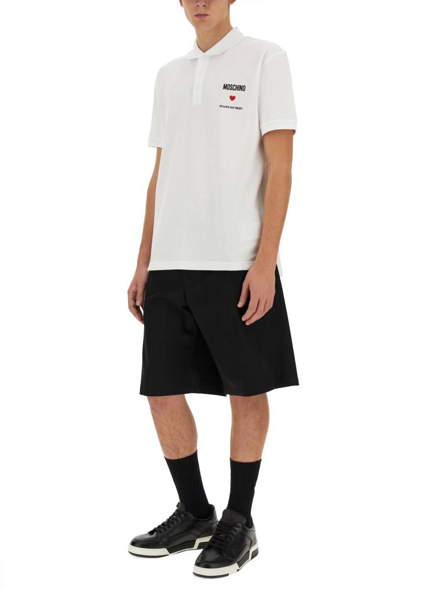 MOSCHINO POLO CON LOGO Qualità Garantita