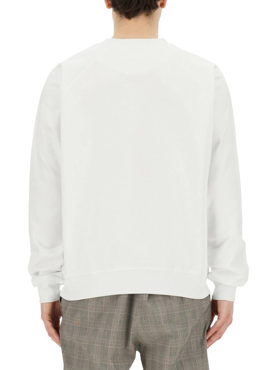 VIVIENNE WESTWOOD FELPA IN COTONE MANICA RAGALAN CON LOGO "TIME MACHINE" Sconto