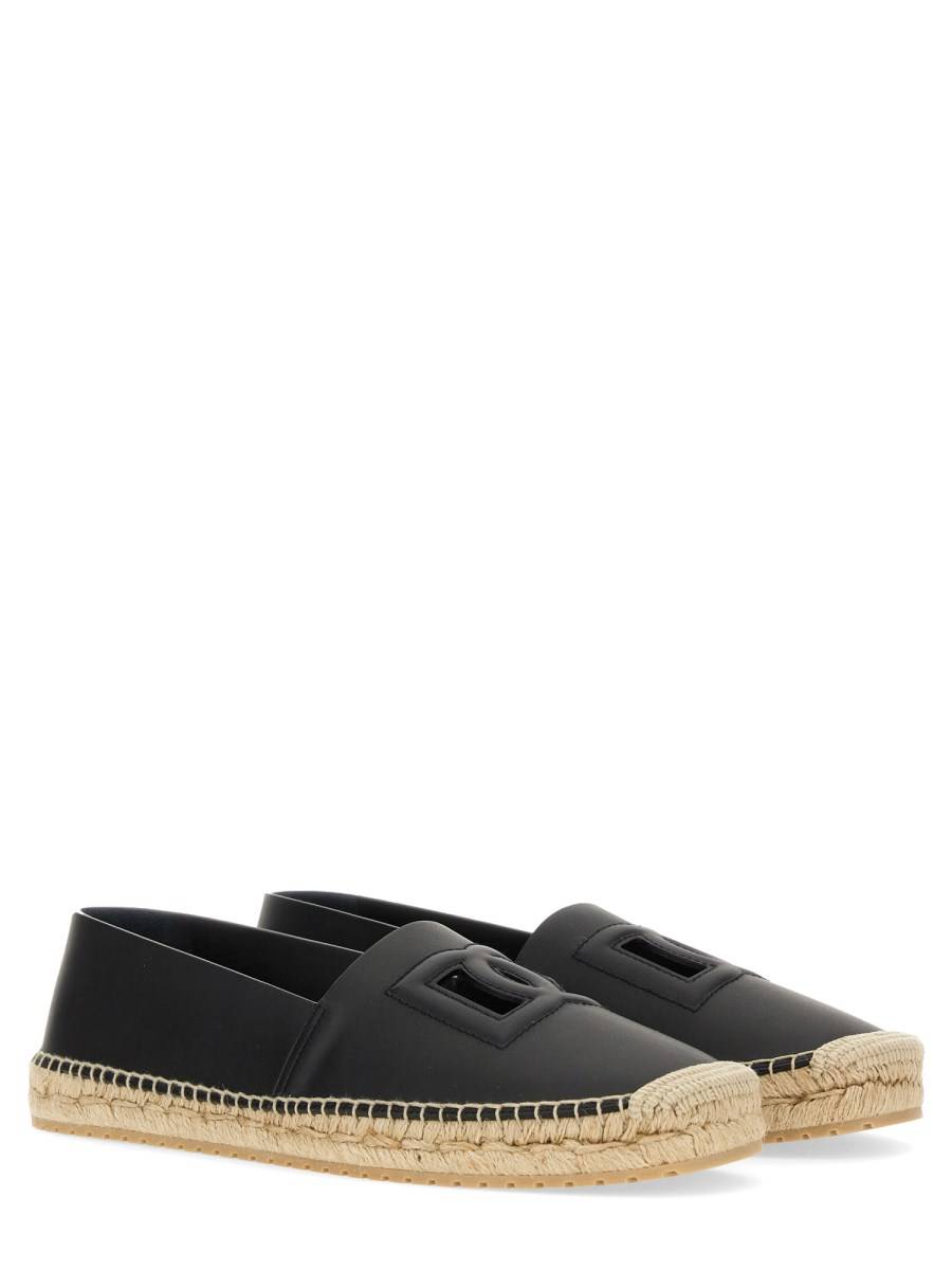 DOLCE & GABBANA ESPADRILLA IN PELLE CON LOGO 2025