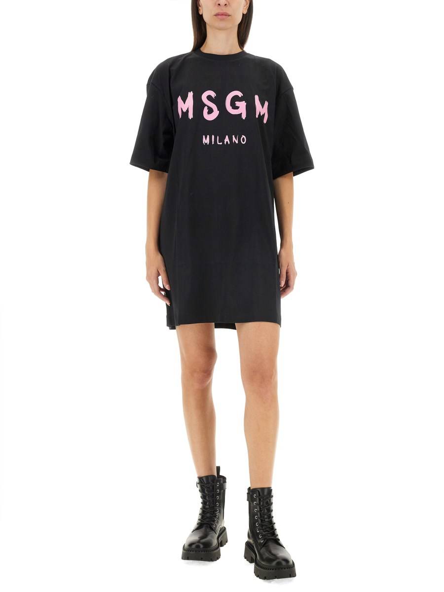 MSGM ABITO IN JERSEY DI COTONE CON LOGO Convenienza