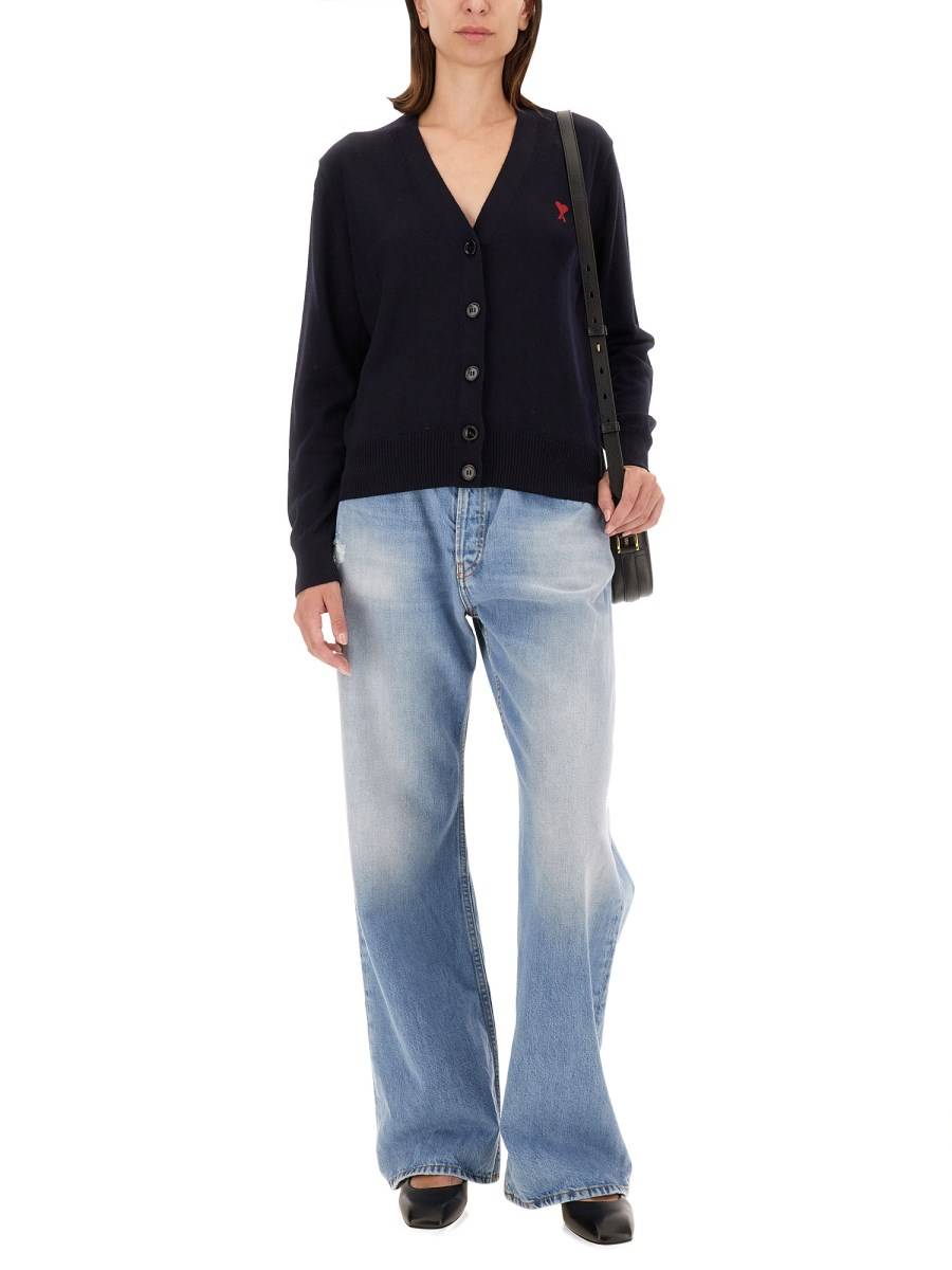 AMI PARIS CARDIGAN CON LOGO Outlet