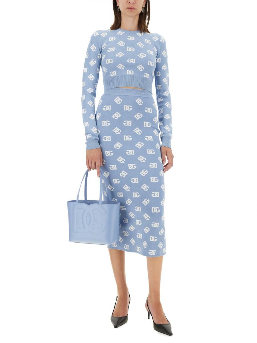 DOLCE & GABBANA MAGLIA CORTA IN VISCOSA JACQUARD Vendite Flash